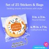 Big Dot of Happiness Happy Thanksgiving Stickers and Clear Cookie Bags, Cellophane Treat Bags 4.25x7 Inches, Gifts Candy or Baked Goods - 25 Count - 4 of 4
