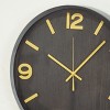 VIP Wood 18 in. Black Modern Wall Clock - 4 of 4