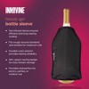 Innovine Freeze Gel Bottle Sleeve, Portable Cooler, Fits Standard Wine Bottles, Durable Nylon Exterior, Perfect for Travels, Set of 1, Graphite - 2 of 4