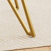 GlasFlength Dining Tables Modern Square Glass Top Table with Metal Base Simple Elegant Design for Small Spaces, Gold, 35.4"*35.4"*30.3" - 4 of 4