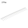 Unique Bargains Home DIY Miniature Garden Ornament Decorative Picket Fence White 2 Pcs - 3 of 4