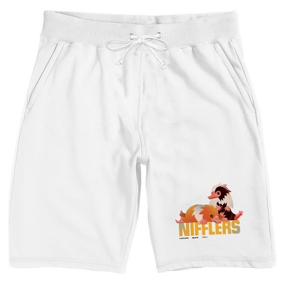 Fantastic Beasts: The Secrets of Dumbledore NIfflers Men's White Lounge Shorts
