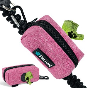 PetAmi Dog Waste Bag Holder for Leash, Waste Dispenser Puppy Walking Travel Camping, Zipper Pouch Pet Supplies Must Have - 1 of 4