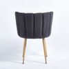 Maliang 2pcs Modern Dining Chair With Iron Tube Wood Color Legs - 3 of 4