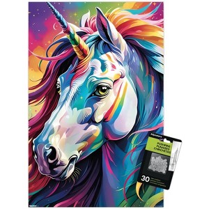 Trends International Tina Lavoie - Glamour Girl Unicorn Unframed Wall Poster Prints - 1 of 4