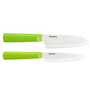 Kyocera INNOVATIONwhite® 2 Piece Ceramic Knife Set, 5.5" Santoku, 4.5" Utility Knife - 1 of 2