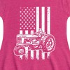 Girls' - Instant Message - Tractor American Flag Fit & Flair Cap Sleeve Graphic Dress - 2 of 4