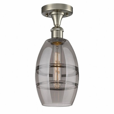 Vaz - 1 Light Semi-Flush Mount In Industrial Style-9.38 Inches Tall and 5.88 Inches Wide