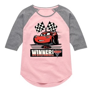 Girls' - Cars -  Shirt Tail Raglan Graphic T-shirt - 1 of 4