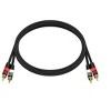 Monoprice Premium Two-Channel Audio Cable - 3 Feet - Black | 2 RCA Plug to 2 RCA Plug 22AWG, Male to Male - 4 of 4