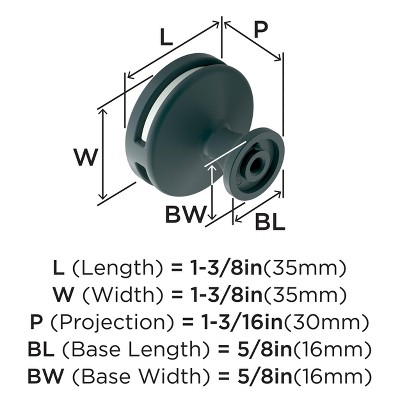 Oberon Matte Black and Frosted Acrylic Round Cabinet Knob