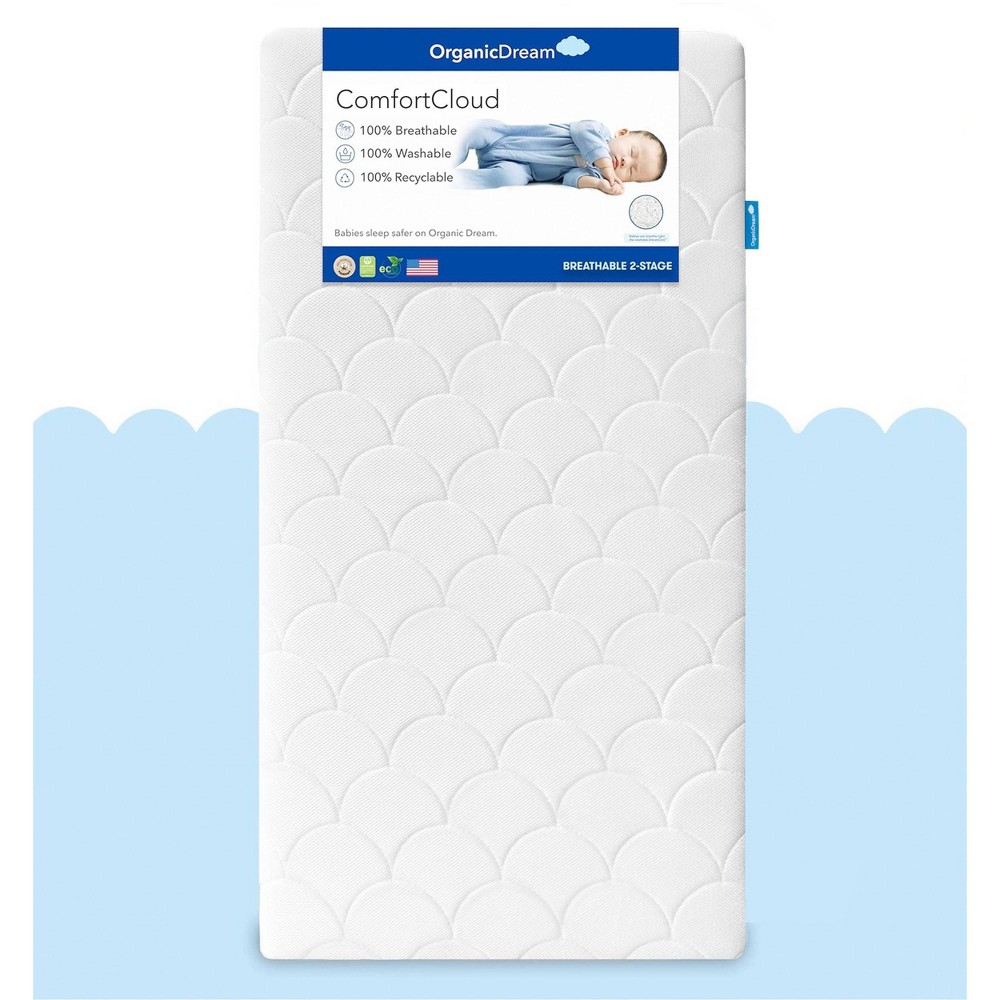 Organic Dream ComfortCloud 2-Stage Crib & Toddler Mattress - White -  89966268