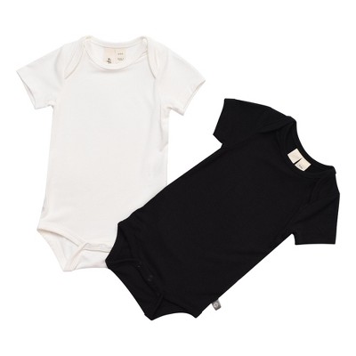 Kyte Baby 2-Pack Short Sleeve Bodysuit in Cloud and Midnight