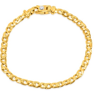 Pompeii3 Men's 14k Gold (17gram) or Platinum (24gram) 5mm Link Bracelet 8.5"