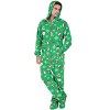 Footed Pajamas - Tis The Season Adult Hoodie Fleece One Piece - image 2 of 4