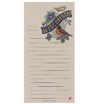 TF Publishing Wisconsin Memo Pad 4" x 8" Multicolor 26 Sheets/Pad 1 Pad/Pack 99-WISCMP