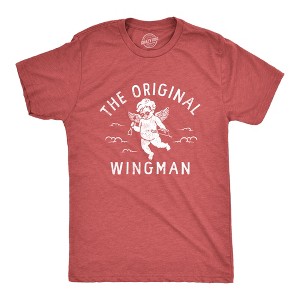 Mens The Original Wingman T Shirt Funny Valentines Day Cupid Tee For Guys - Crazy Dog Men's T Shirt - 1 of 4