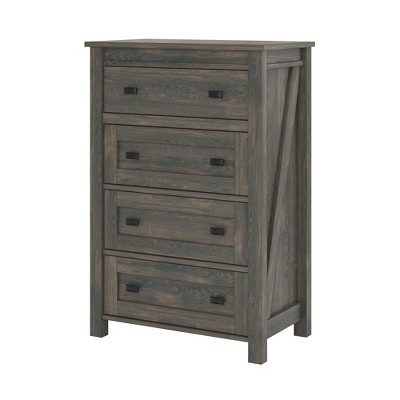 Farmington Weathered Oak 4-Drawer Farmhouse Dresser