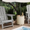 INFURNIC Umbrella Bases Heavy Duty Stand with Table Storage for Patio Garden Deck Pool and Outdoor Spaces, White, 14.8"*14.8"*16.7" - 2 of 4