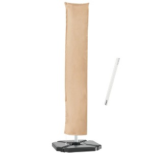 Costway Parasol Offset Cantilever Umbrella Cover 11ft Zipper Fiberglass Rod Outdoor - 1 of 4