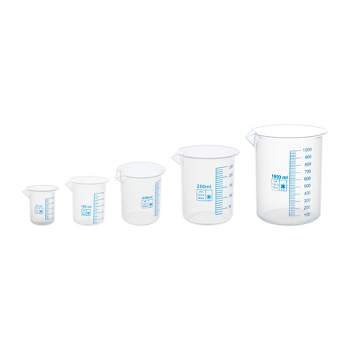 Supertek® Beakers, Polypropylene, 50, 100, 250, 500, 1000ml, Set of 5