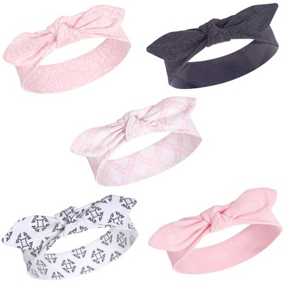 Yoga Sprout Baby and Toddler Girl Cotton Headbands 5pk, Scroll, 0-24 Months