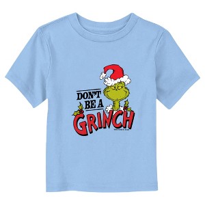 Toddler's Dr. Seuss Christmas Don’t Be a Grinch Santa Hat T-Shirt - 1 of 3