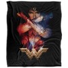 Wonder Woman Arms Crossed Silky Touch Blanket White 50X60 - 2 of 4