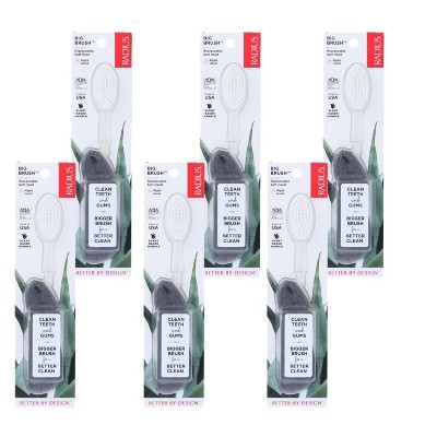 Radius Big Brush Replaceable Soft Head Right Hand Toothbrush - 6 ct