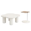 Bella Depot 35.2''W Modern Coffee Table Set of 2, Irregular Shape Coffee Table with Glass Top for Living Room - 4 of 4