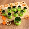 Aoibox 9-Piece Fruit & Vegetable Cutter Set with Love, Star, Flower, Rabbit, Bear, Strawberry, Lace, Mushroom Shapes for Baking & Decorating - 2 of 4
