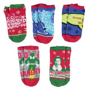 Elf The Movie Buddy The Elf Sayings 5 Pairs No Show Ankle Socks For Women - 1 of 4