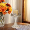 Vintage Metal Candle Holder, Floral Statement Candle Holder, Rustic Style Candle Holder, Small Size, 1pc - 2 of 4
