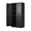 Storage Cabinets Home Office Metal Storage Cabinet With Double Doors Lockable Garage Cabinet Metal File Chest - image 3 of 4