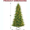 Vivatrees 9 Ft Prelit Artificial Christmas Tree With Warm White Lights , Metal Stand, Hinged Branches, Xmas Tree for Decor, Green - 3 of 4