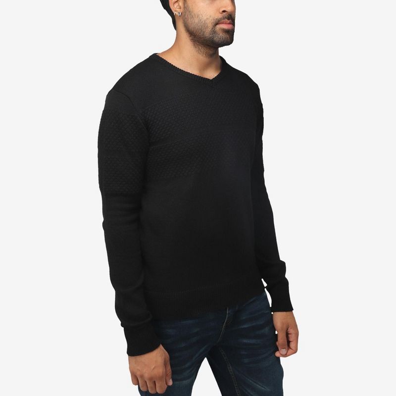X RAY Men's Slim Fit Pullover V-Neck Sweater, Sweater for Men Fall Winter, 3 of 6