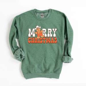 Simply Sage Market Women's Graphic Sweatshirt Merry Christmas Gingerbread - 1 of 4