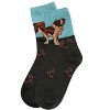 Memoi Women's Saint Bernard Art Cotton Blend Crew Sock Blue 9-11 - 3 of 4