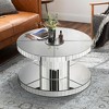 48" Black Mirror Console Table Vintage Wood Grain Carving Process Gorgeous and Noble for Entryway, Sofa Table,Living Room(48''W x 32.3''H x 18D) - 3 of 4