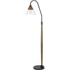 Cal Lighting BO-3128FL 60W Hinton Downbridge Rubber Wood/Metal Floor Lamp with Glass Shade - 3 of 4