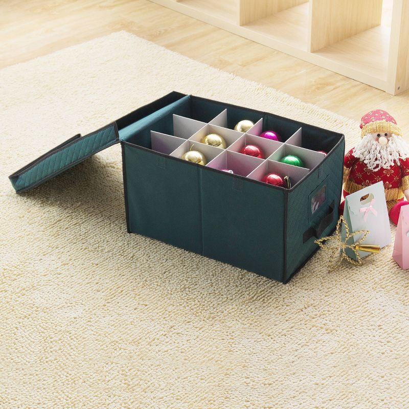 Elf Stor Christmas Ornament Storage Chest Green, 4 of 7