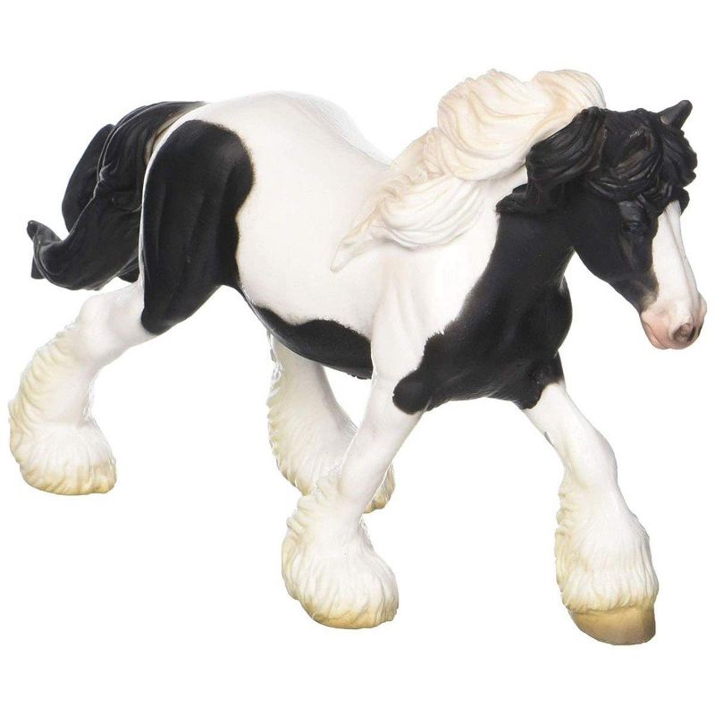Breyer Animal Creations Breyer CollectA 1/18 Model Horse - Black & White Piebald Gypsy Mare, 1 of 3