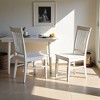 FurniFact,Elegant White Wooden Dining Chairs – Slatted Back, Set of 2 - 3 of 4