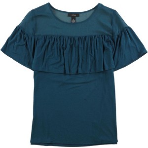 Alfani Womens Illusion Flounce Basic T-Shirt - 1 of 1
