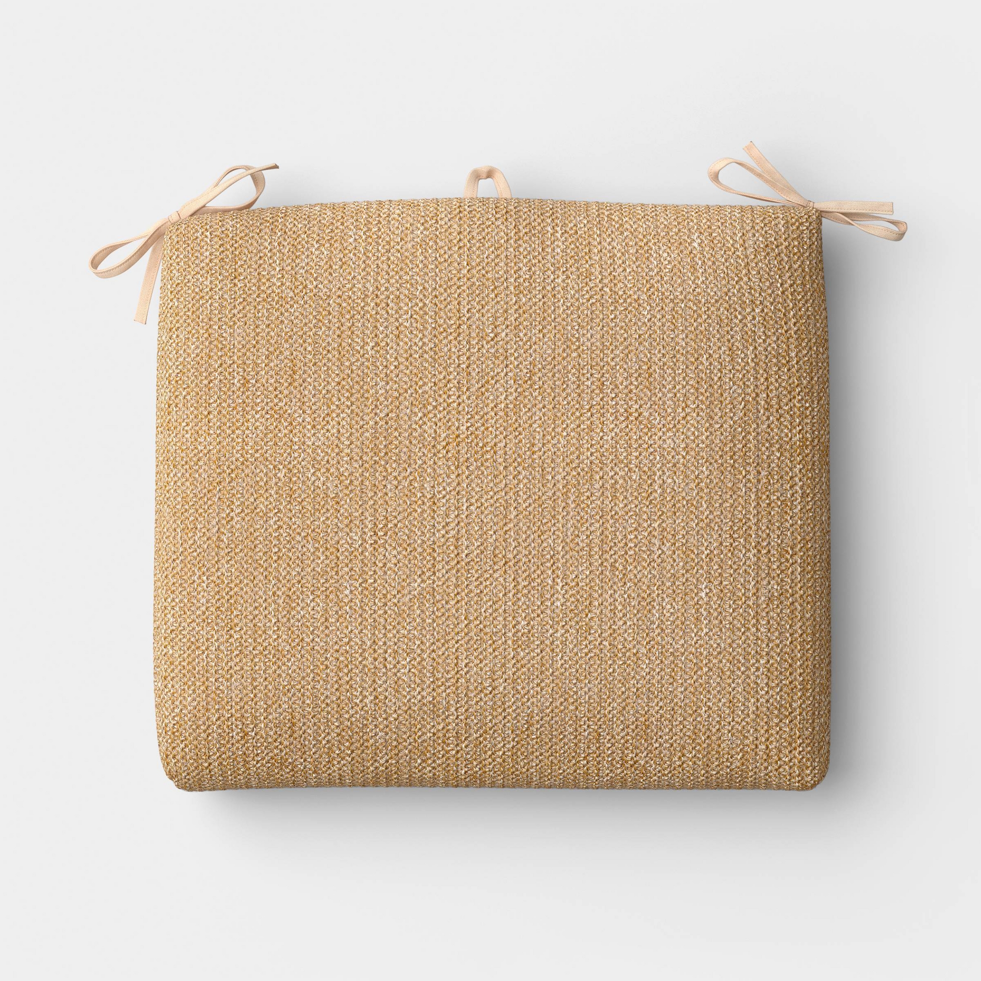 18"x20" Faux Natural Knit Seat Cushion Tan - Threshold™