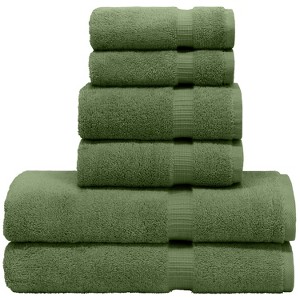 BC BARE COTTON Luxury Hotel & Spa Quality, Quick Dry 100% Turkish Cotton, 700 GSM, 2-Bath Towel, 2-Hand Towel, 2-Washcloth - 6 Piece - 1 of 1