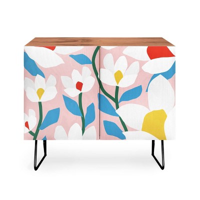 Maritza Lisa White Springs Florals Credenza - Deny Designs