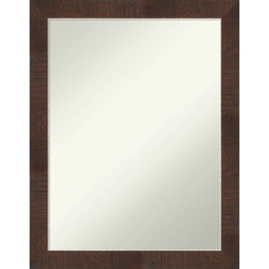 21" x 27" Non-Beveled Wildwood Brown Narrow Wall Mirror - Amanti Art - 1 of 4