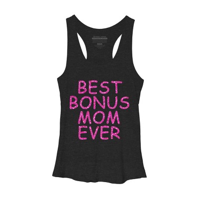 Women's Design By Humans Best Bonus Mom Ever Stepmom Love By MeowShop Racerback Tank Top