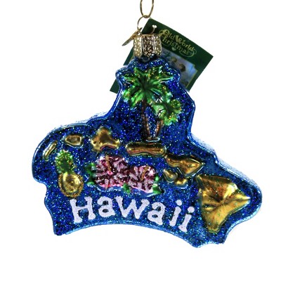 Old World Christmas 4.0" Hawaiian Islands Aloha State Vacation  -  Tree Ornaments